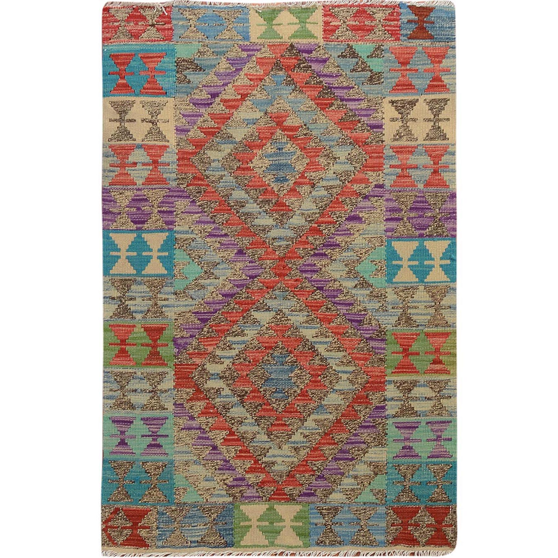 Traditional Wool Hand-Woven Area Rug 2'7